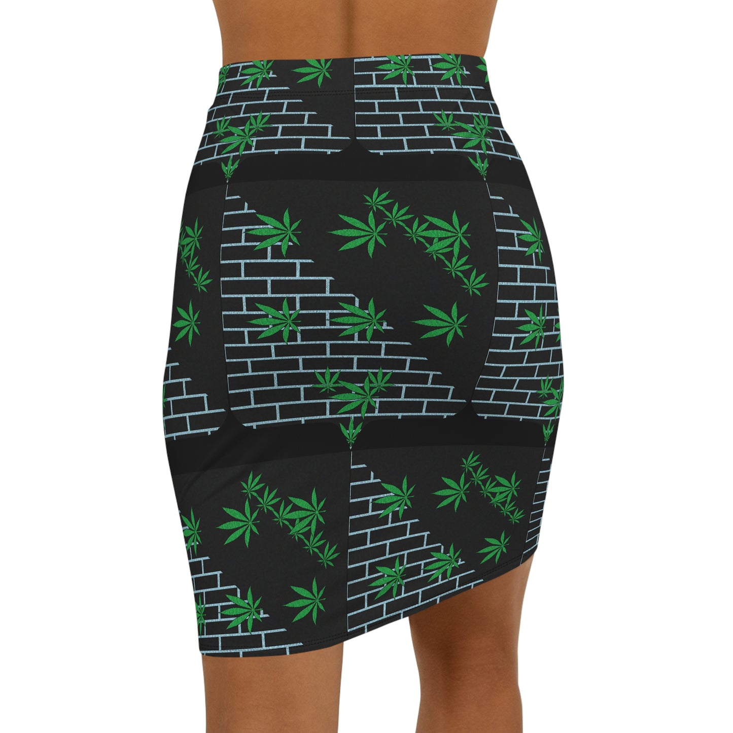 Women's Mid-Waist Pencil Skirt (AOP)