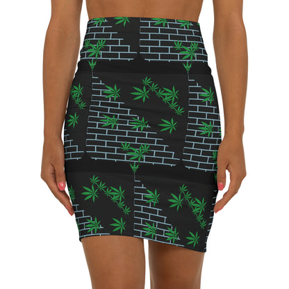 Women's Mid-Waist Pencil Skirt (AOP)